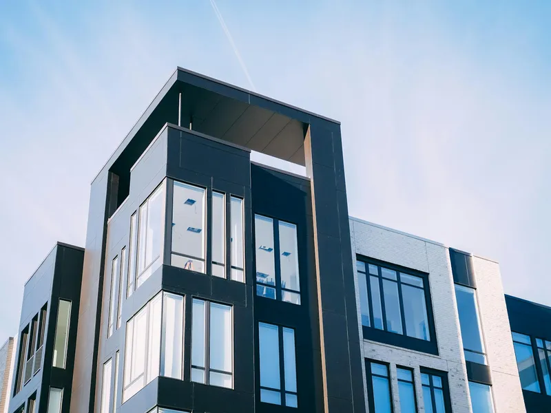 Modern multistory apartment building exterior